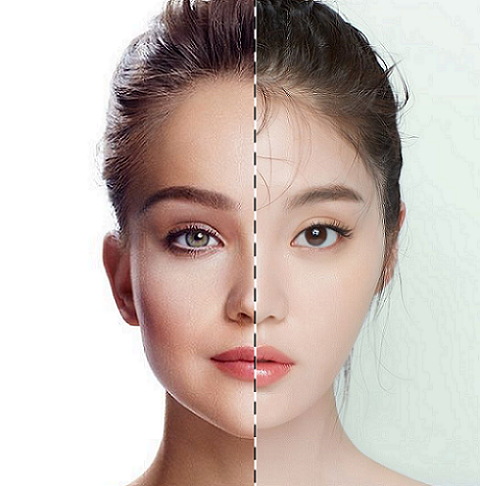 ใบหน้าของหญิงสาว American VS Korean